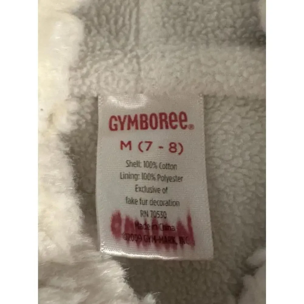 Gymboree Winter Ballerina Fair lsle hooded button-down sweater vest Size M (7-8)